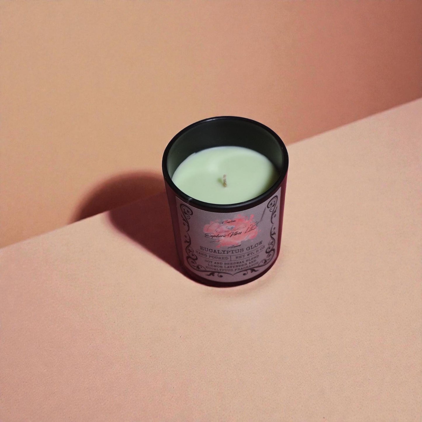 Eucalyptus Glow | 8 oz Soy Beeswax Candle with Lemon Lavender & Eucalyptus