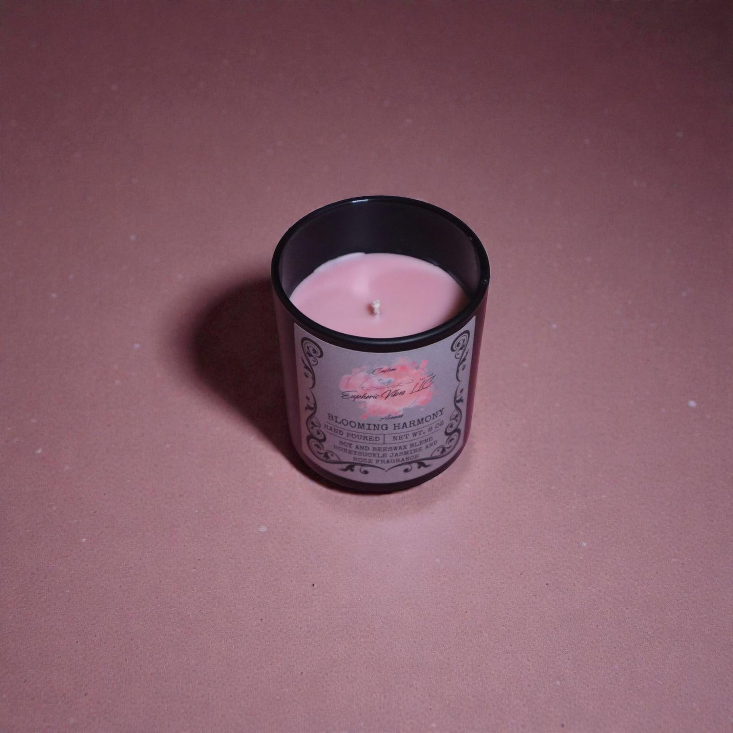 Blooming Harmony 8 oz Soy Candle – Rose, Honeysuckle, Jasmine Floral Fragrance