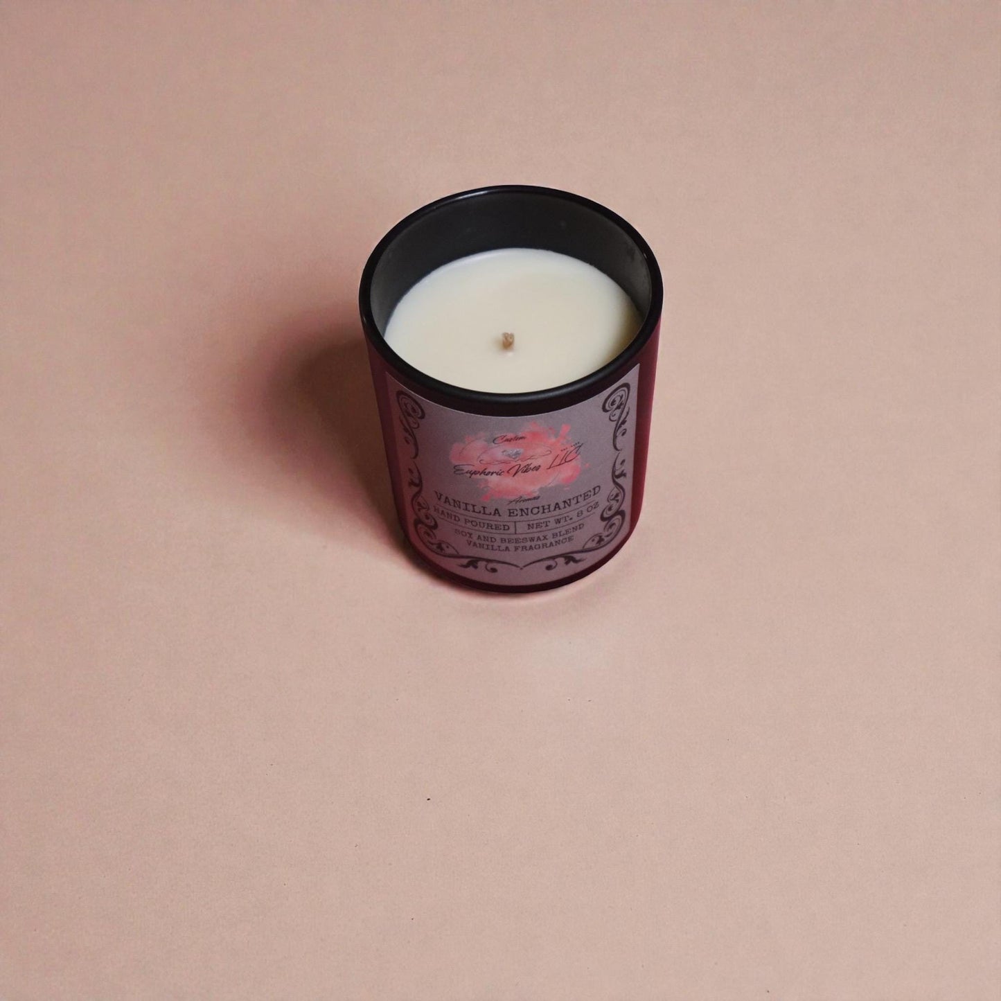 Enchanted Vanilla Soy Beeswax Blend Candle – Warm Creamy Scent (8 oz)