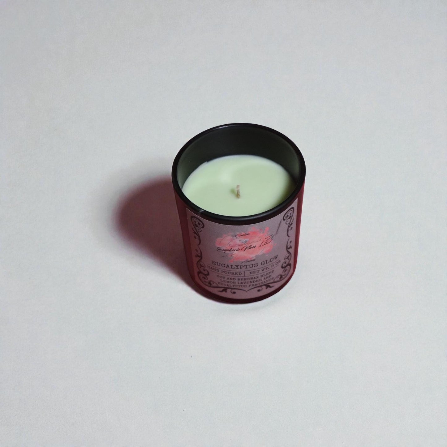 Eucalyptus Glow | 8 oz Soy Beeswax Candle with Lemon Lavender & Eucalyptus