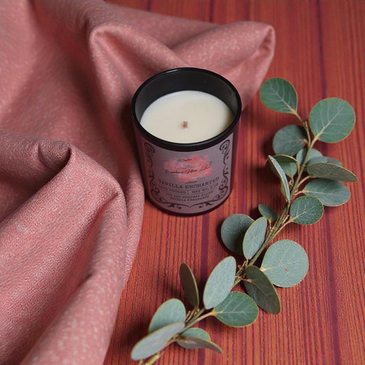 Enchanted Vanilla Soy Beeswax Blend Candle – Warm Creamy Scent (8 oz)
